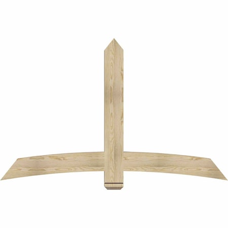 Ekena Millwork Bellingham Rough Sawn Timber Gable Bracket, Douglas Fir, 72"W x 45"H x 4"D x 6"F, 15/12 Pitch GBW072X45X0406BEL00RDF